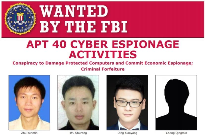 US DoJ indicts four members of China-linked APT40 cyberespionage group
