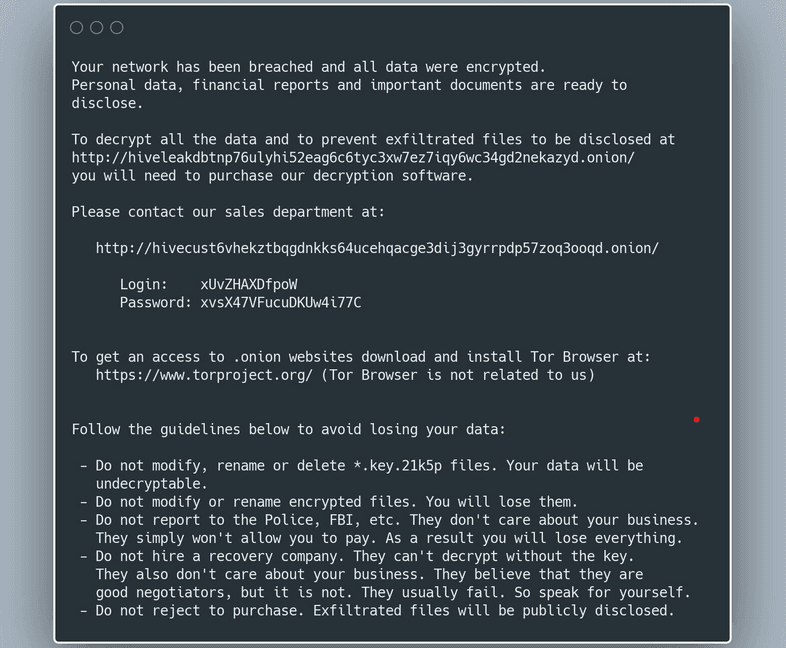 Korean cybersecurity agency released a free decryptor for Hive ransomware