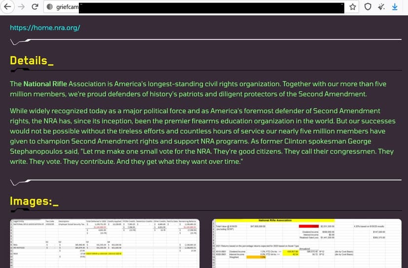 Grief ransomware gang hit US National Rifle Association (NRA)