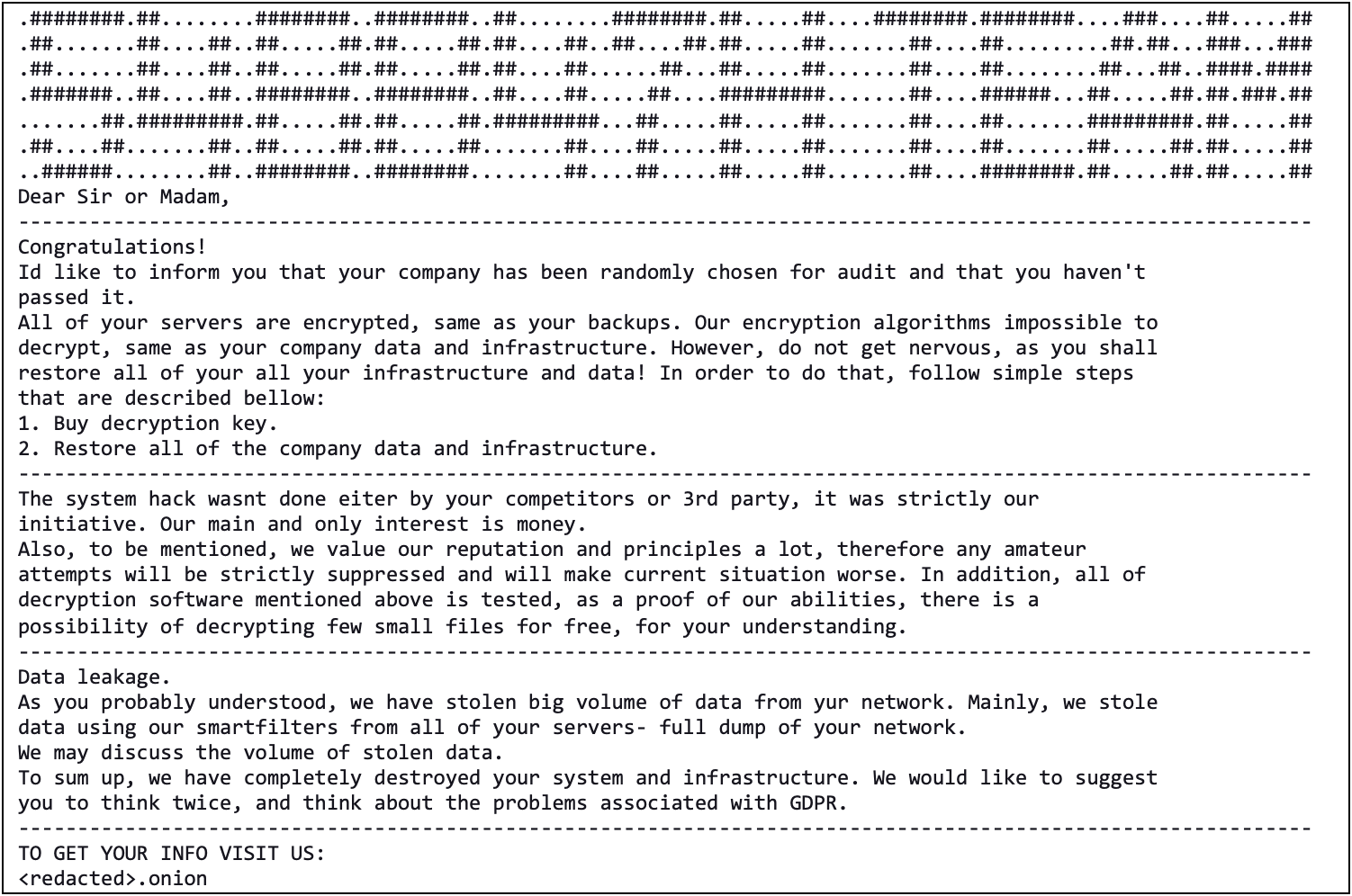 Sabbath ransomware