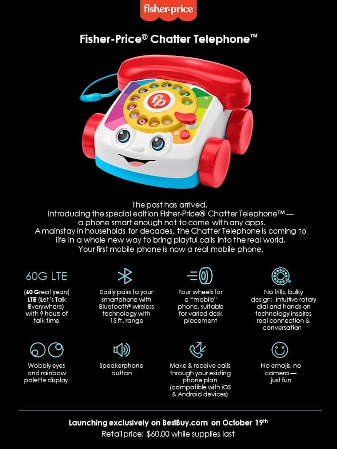 Fisher Price Chatter Bluetooth Telephone 60G LTE has serious privacy issues