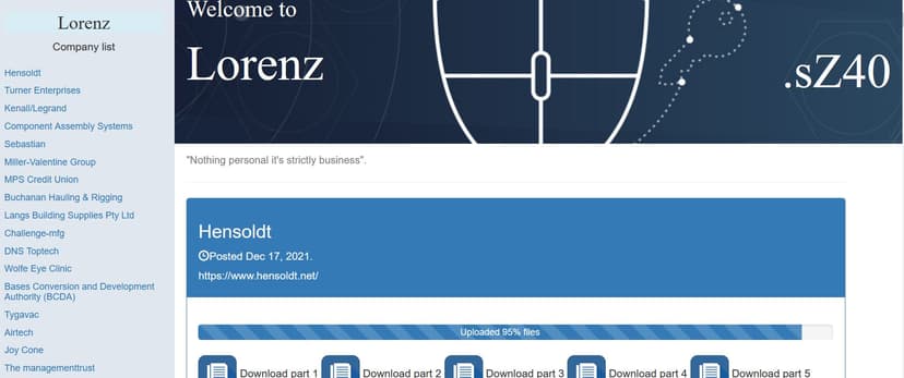 Lorenz ransomware gang stolen files from defense contractor Hensoldt