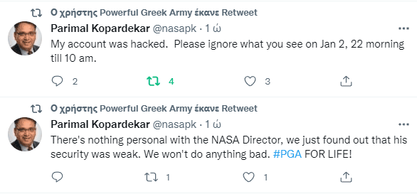 NASA Director account hacked