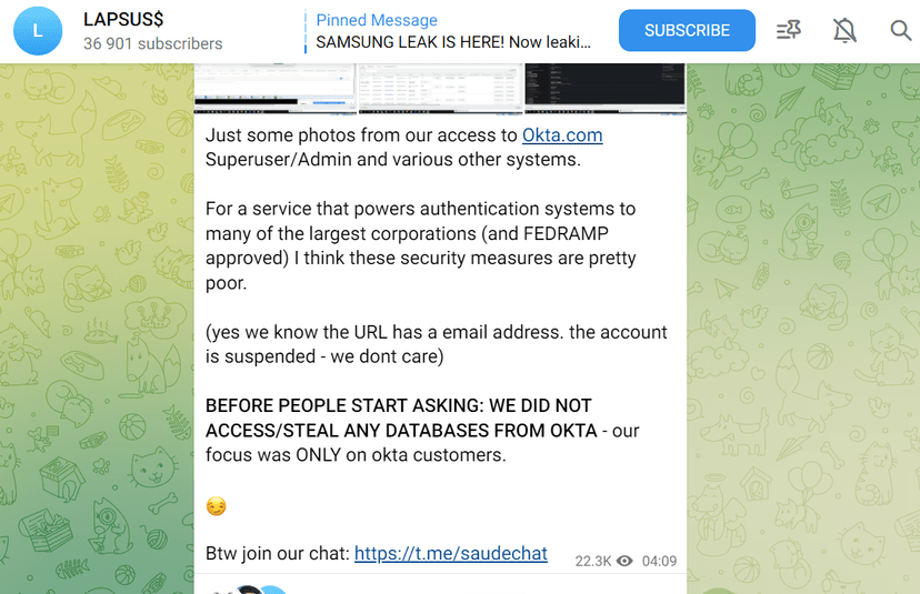 Okta says 375 customers impacted by the hack, but Lapsus$ gang says it is lying