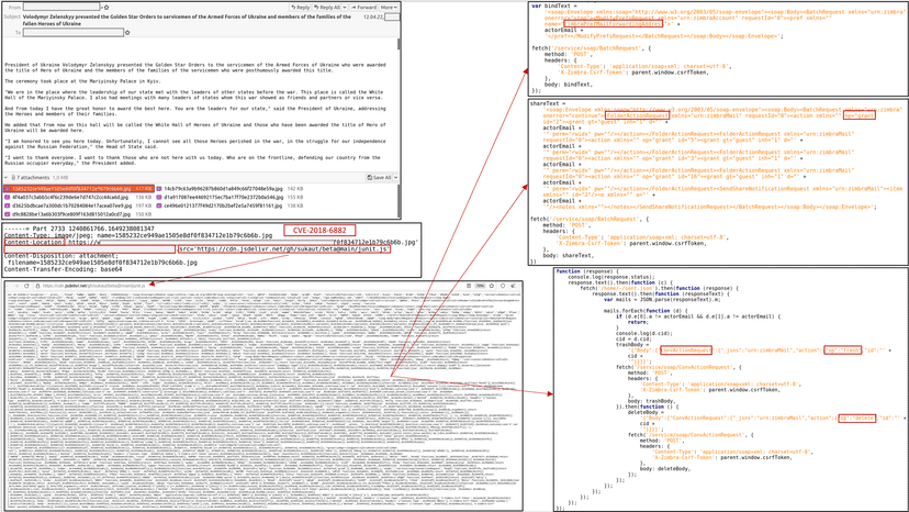 Threat actors use Zimbra exploits to target organizations in Ukraine