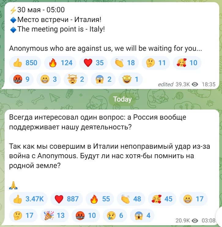 Pro-Russian hacker group KillNet plans to attack Italy on May 30