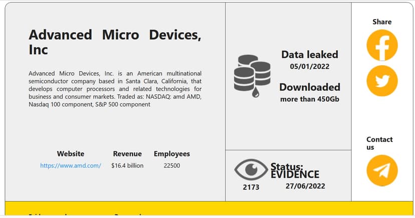 RansomHouse gang claims to have stolen 450GB of data from chip maker giant AMD