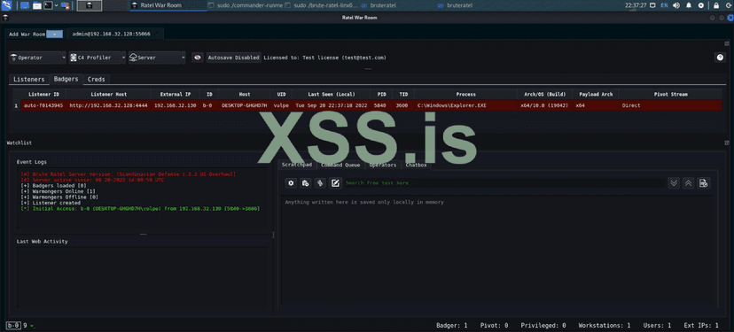 A cracked copy of Brute Ratel post-exploitation tool leaked on hacking forums