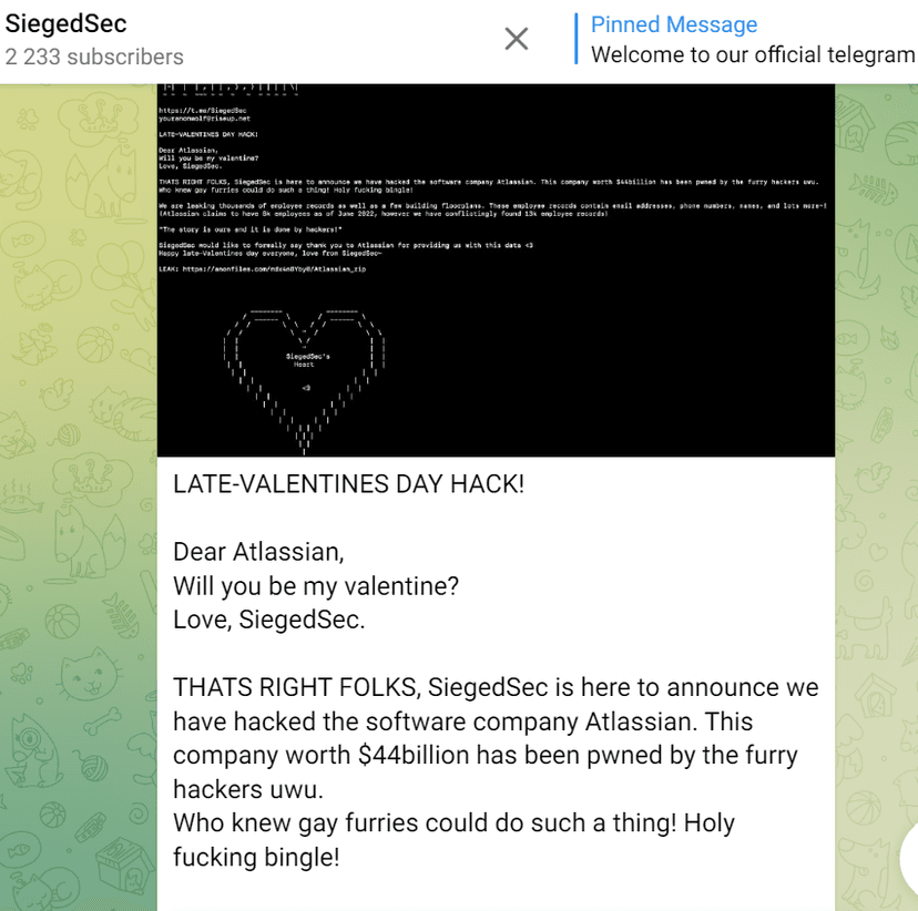 Hackers disclose Atlassian data after the theft of an employee’s credentials