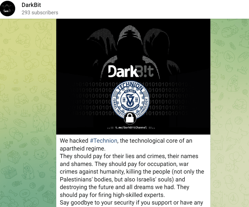 The Israel Institute of Technology Technion suffered a ransomware attack
