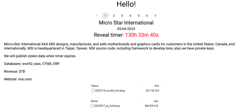MSI confirms security breach after Money Message ransomware attack