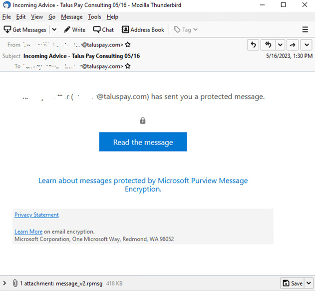 Attackers use encrypted RPMSG messages in Microsoft 365 targeted phishing attacks