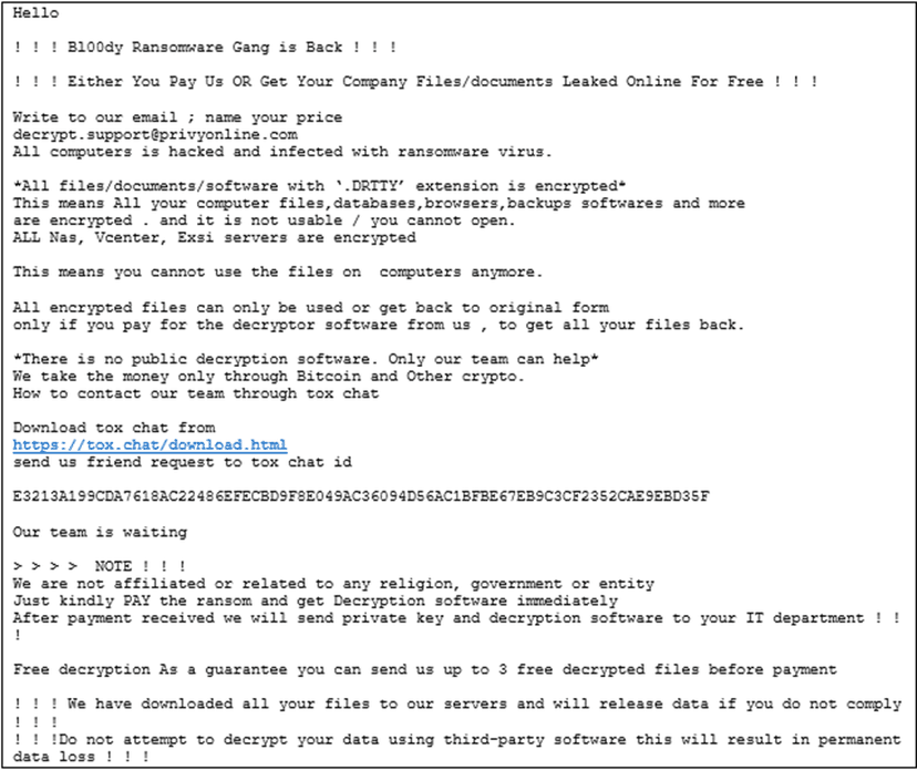 Bl00dy Ransomware Gang actively targets the education sector exploiting PaperCut RCE