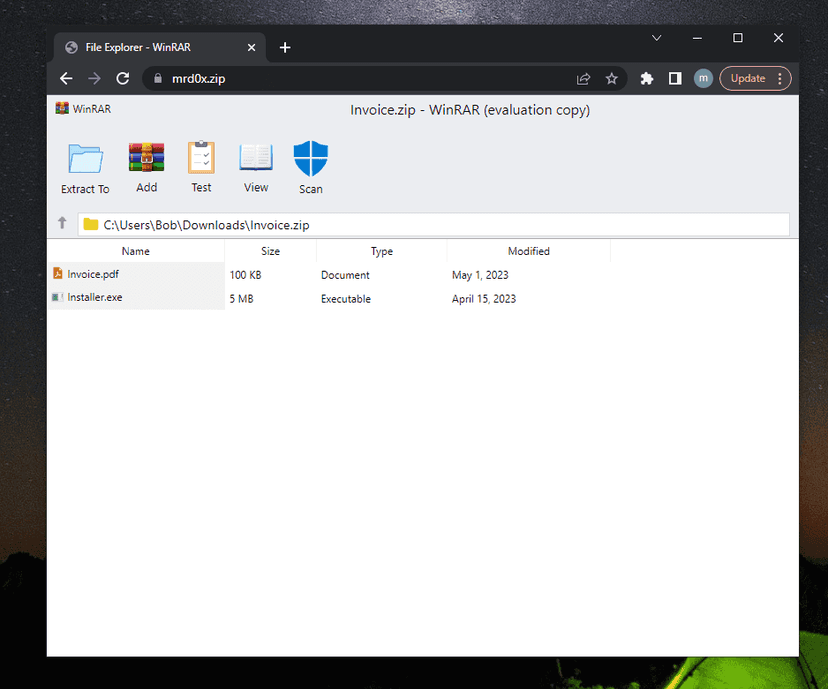 Beware of the new phishing technique “file archiver in the browser” that exploits zip domains
