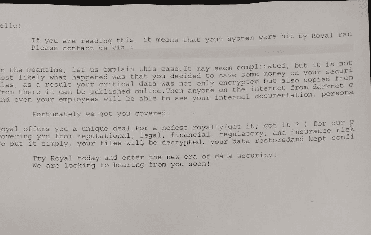 City of Dallas An image of the ransomware note received by the City of Dallas J.D. MILES/CBS NEWS TEXAS