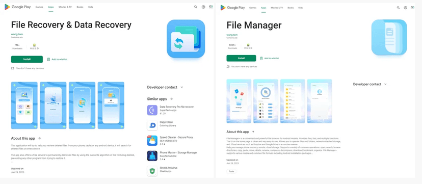 Two spyware sending data of more than 1.5M users to China were found in Google Play Store