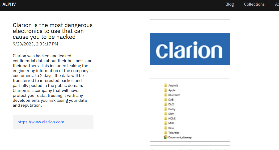 Clarion Alphv