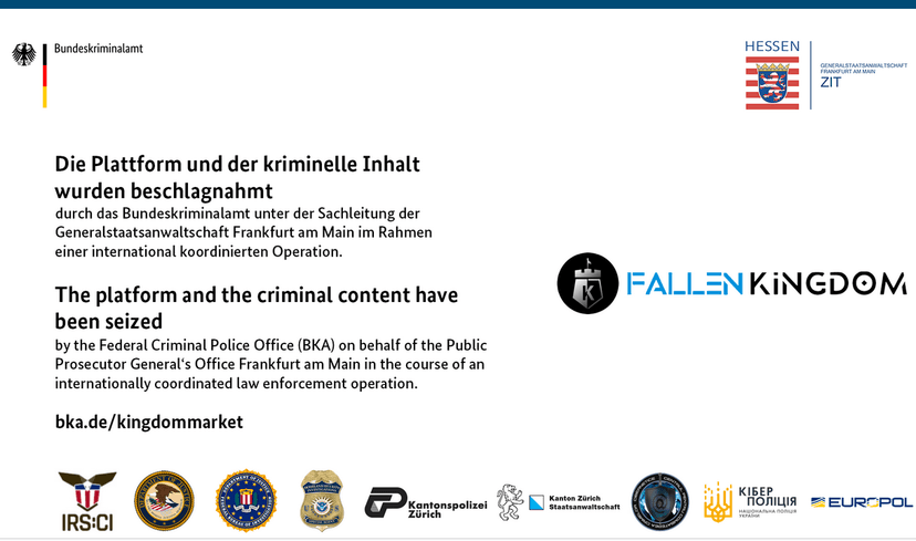 German police seized the dark web marketplace Kingdom Market