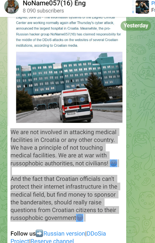 A cyberattack shut down the University Hospital Centre Zagreb in Croatia
