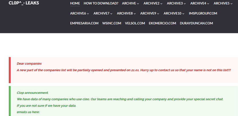 Clop Ransomware exploits Cleo File Transfer flaw: dozens of claims, disputed breaches