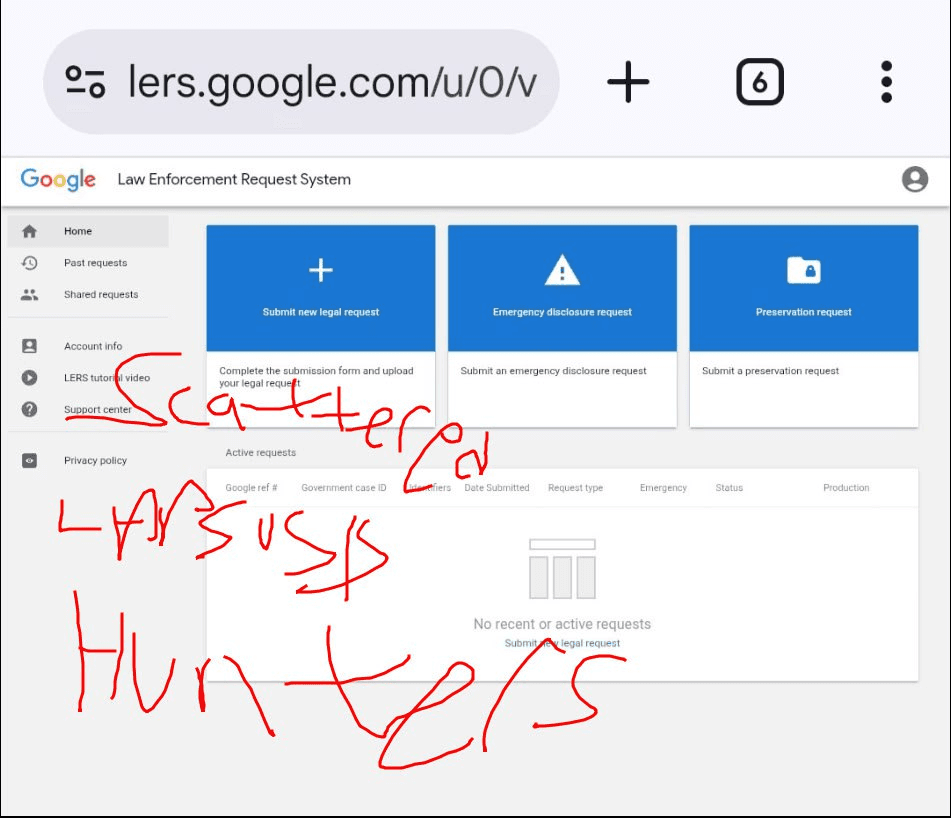 Google Law Enforcement Request System (LERS) hacked
