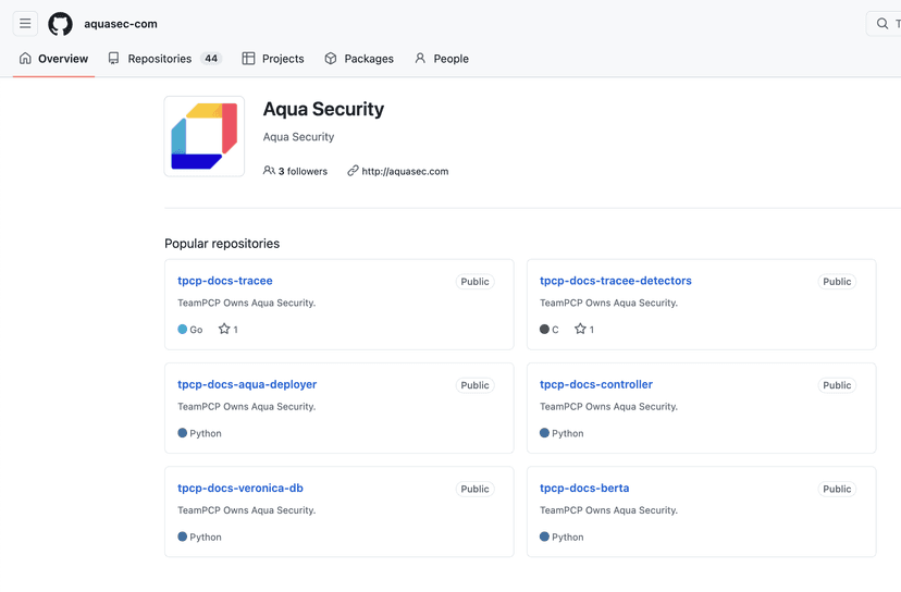 44 Aqua Security repositories defaced after Trivy supply chain breach