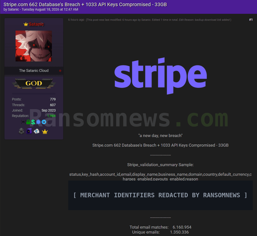 50,000 Stripe Secrets Leaked in Public Code
