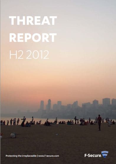 Threat Report H2 2012 proposed by F-Secure