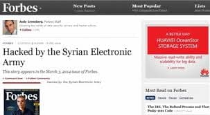 The Syrian Electronic Army hacked Forbes