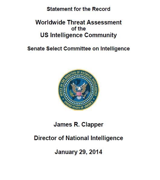 US Intelligence warns on Counterintelligence and cyber espionage