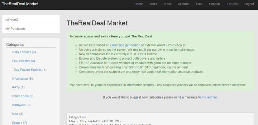 TheRealDeal black Marketplace Offers Zero-Day Exploits