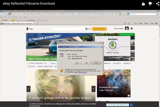 eBay promptly fixed a reflected file download vulnerability