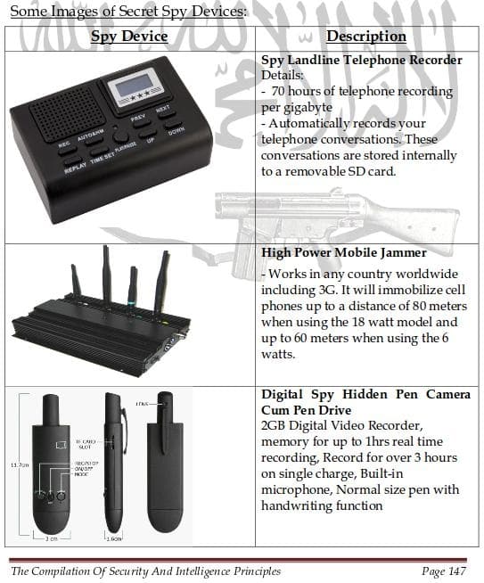 ISIS Book of Terror for Wi-Fi Hacking and the use of spy tools