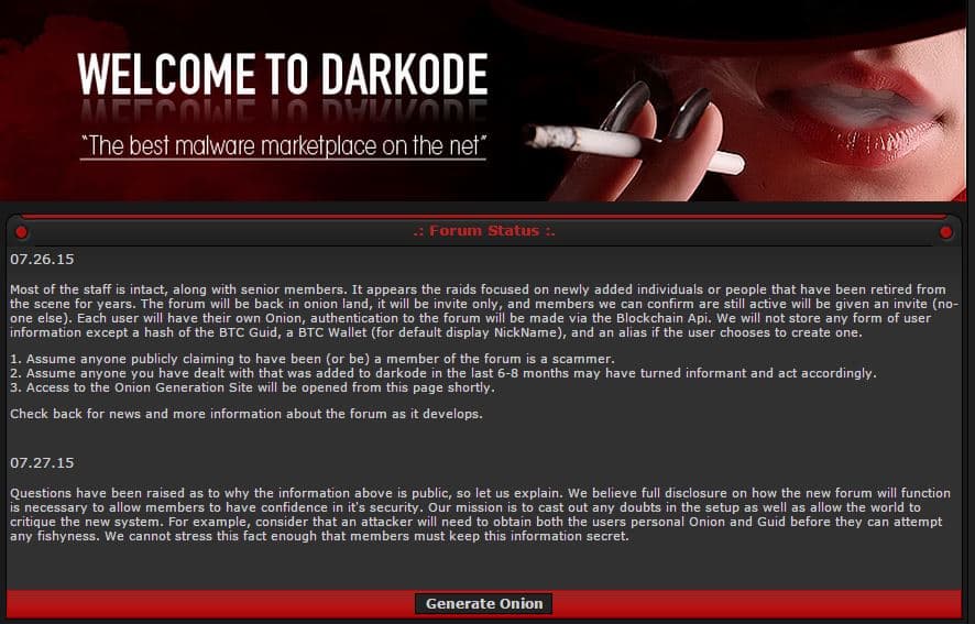 Darkode black market back online with security improvements