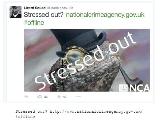 Tango Down, NCA website offline after Lizard Squad attack
