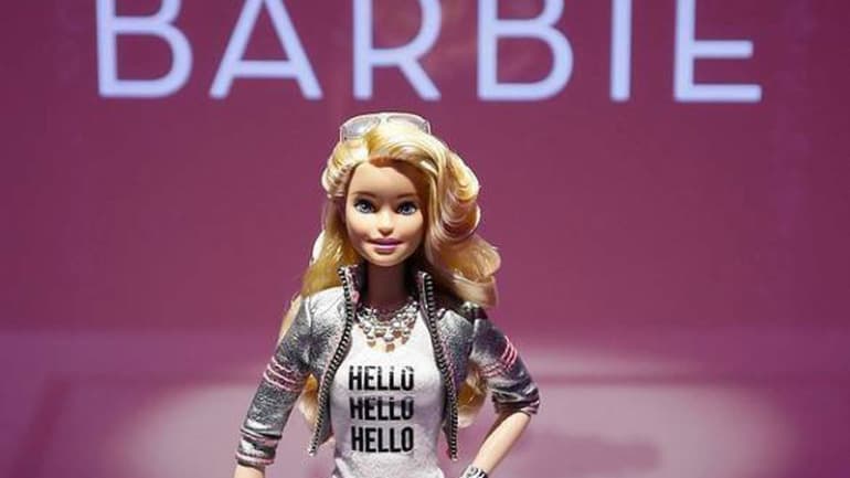 The Hello Barbie doll, lights and shadows