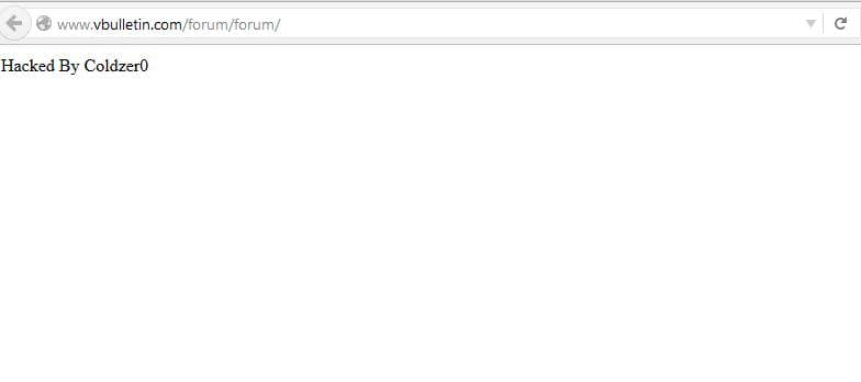 The official website of the popular vBulletin forum has been hacked