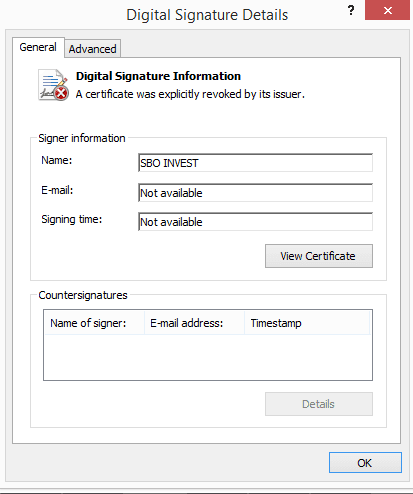 Authors digitally signed Spymel Trojan to evade detection