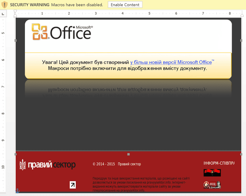 ATP group uses Word Docs to drop BlackEnergy Malware