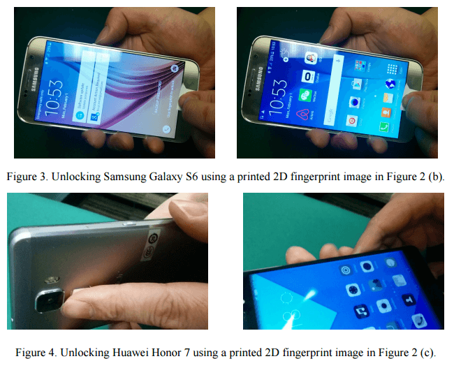 How to hack mobile phones embedded fingerprint sensor using 2D Printed fingerprints