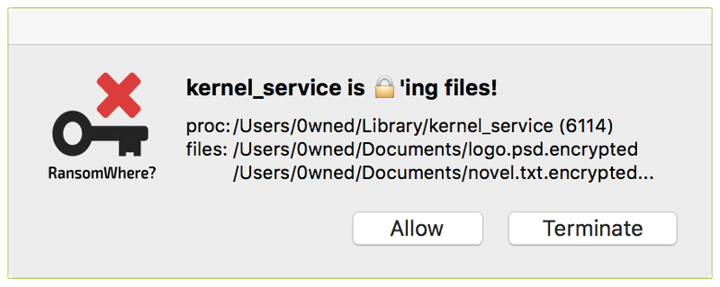 RansomWhere, the free ransomware detection tool for Mac OS X