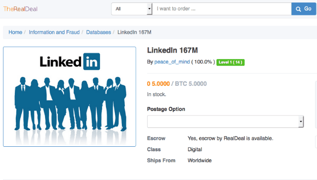117 Million LinkedIn credentials offered for sale