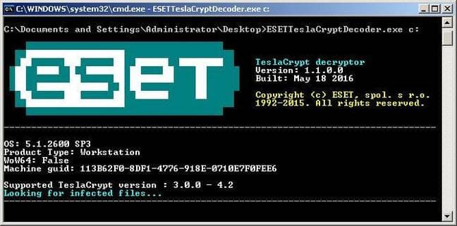Teslacrypt decryption tool allows victims to restore their files