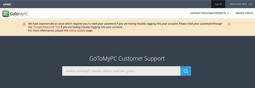 GoToMyPC reset all customer passwords