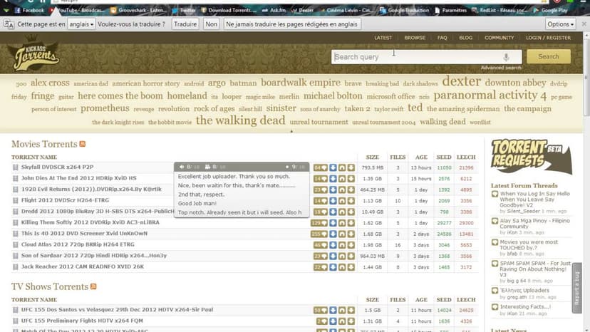 Search engine companies will ban links published by major torrent hubs