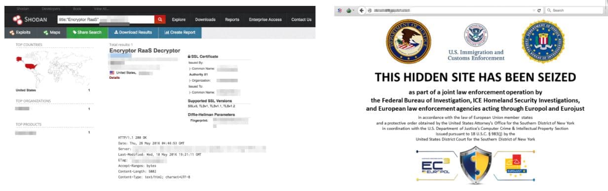 The fall of the Encryptor RaaS also thanks to Shodan