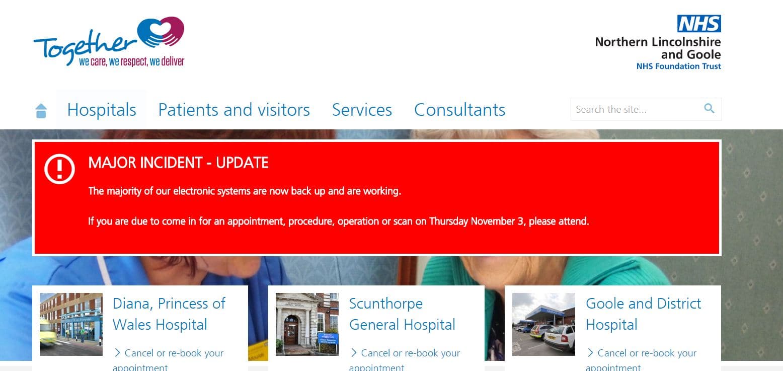 Hospitals of the National Health Service (NHS) network were paralyzed by a malware