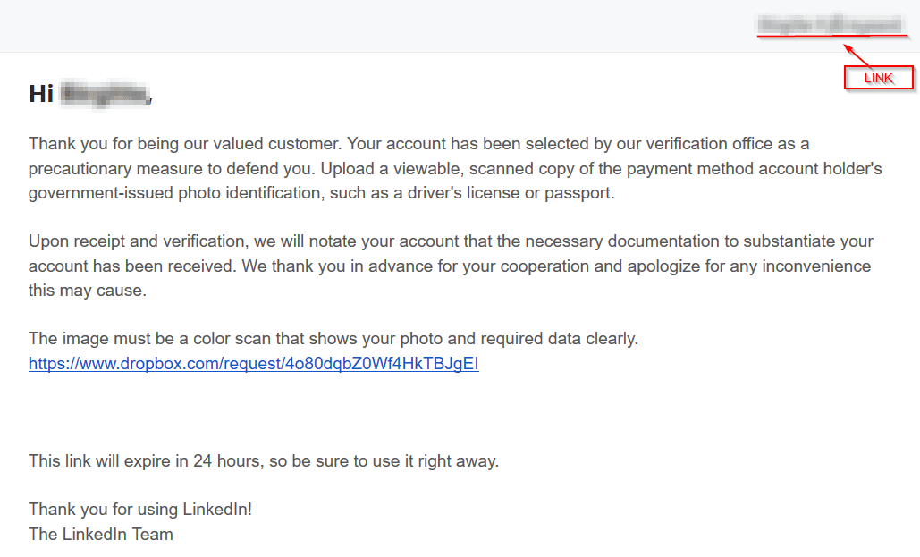 Watch out! A new LinkedIn Phishing campaign is spreading in the wild